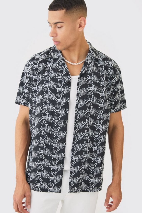 Besticktes Oversize Hemd