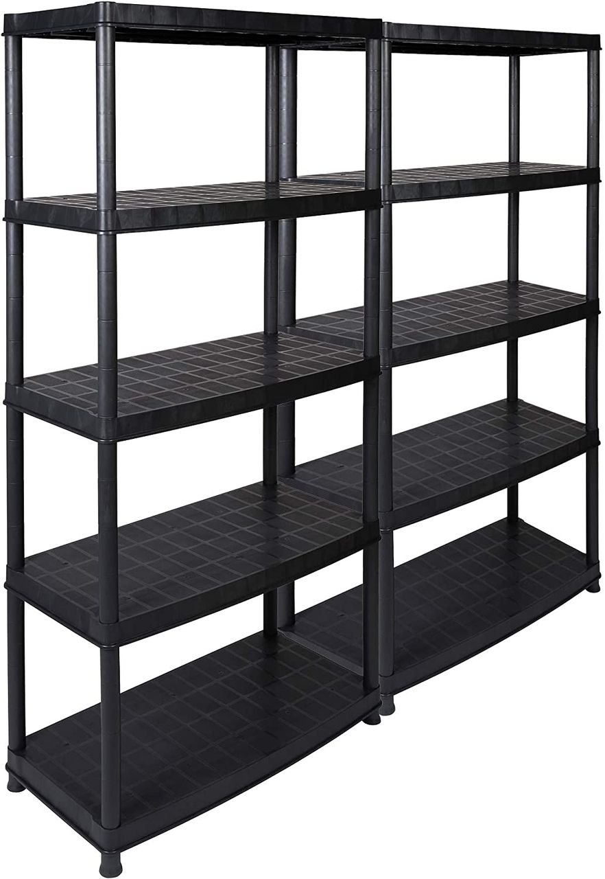 Kreher Set: 2 x Kreher DELUXE - Schwerlastregal 18 Zoll (Schwarz)