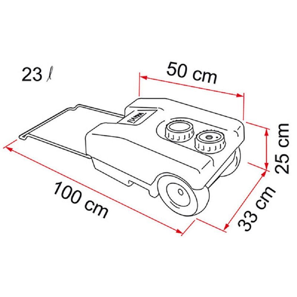 Fiamma Campingtoilette Roll Tank 23W Abwassertank Wohnwagen