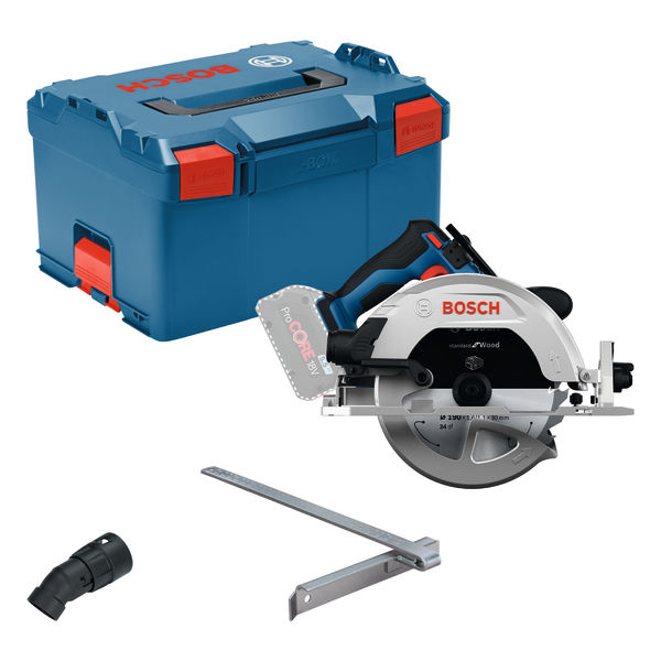 Bosch Blue 06016D0001 GKS18V-68-2 akumulatora riņķzāģis bez akumulatora un lādētāja L-Boxx kastē