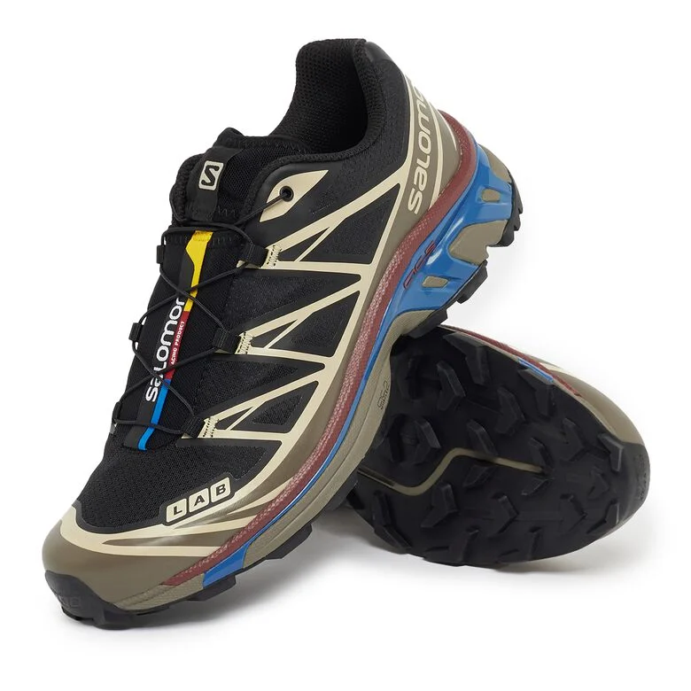 Salomon XT-6 black/falcon/cow hide