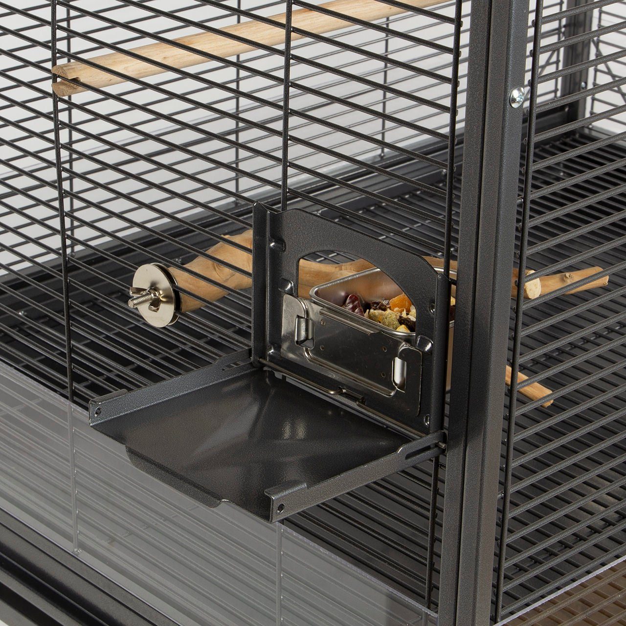 Montana Cages Vogelkäfig Madeira III - Antik, Sittichkäfig, Käfig, Voliere für Sittiche waagerechte Verdrahtung & Anflugklappe