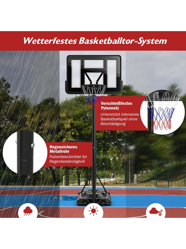 COSTWAY Basketballständer 170-305cm in Schwarz günstig kaufen onesize