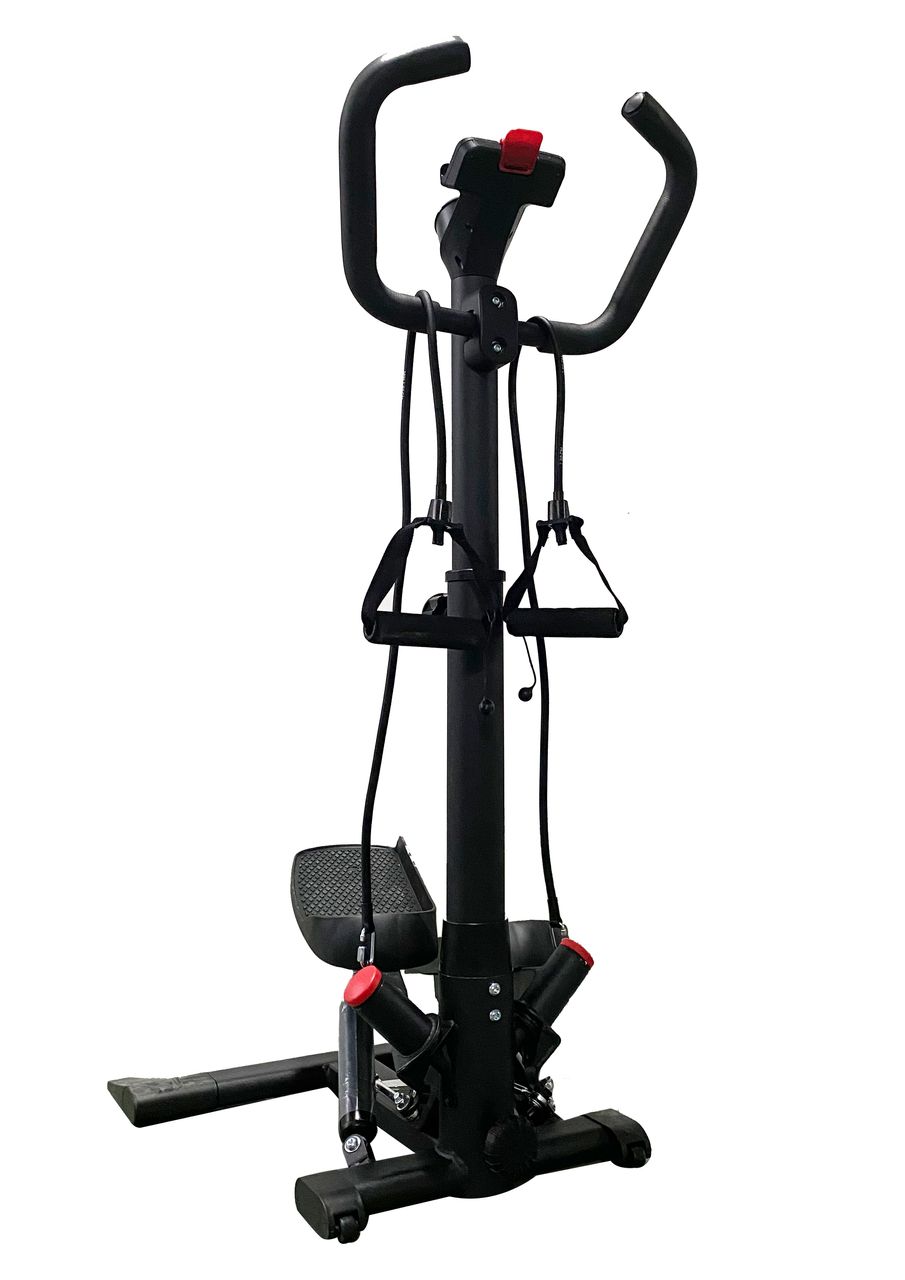 TOPFIT Swing-Stepper mit Haltegriff, Griffstange und LCD-Monitor