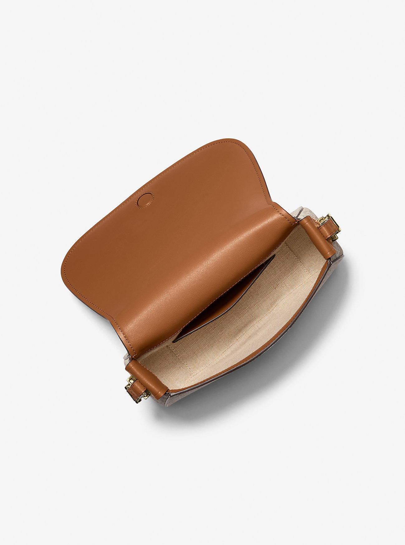 Lydia Medium Signature Logo Messenger-veske - BRN/ACORN