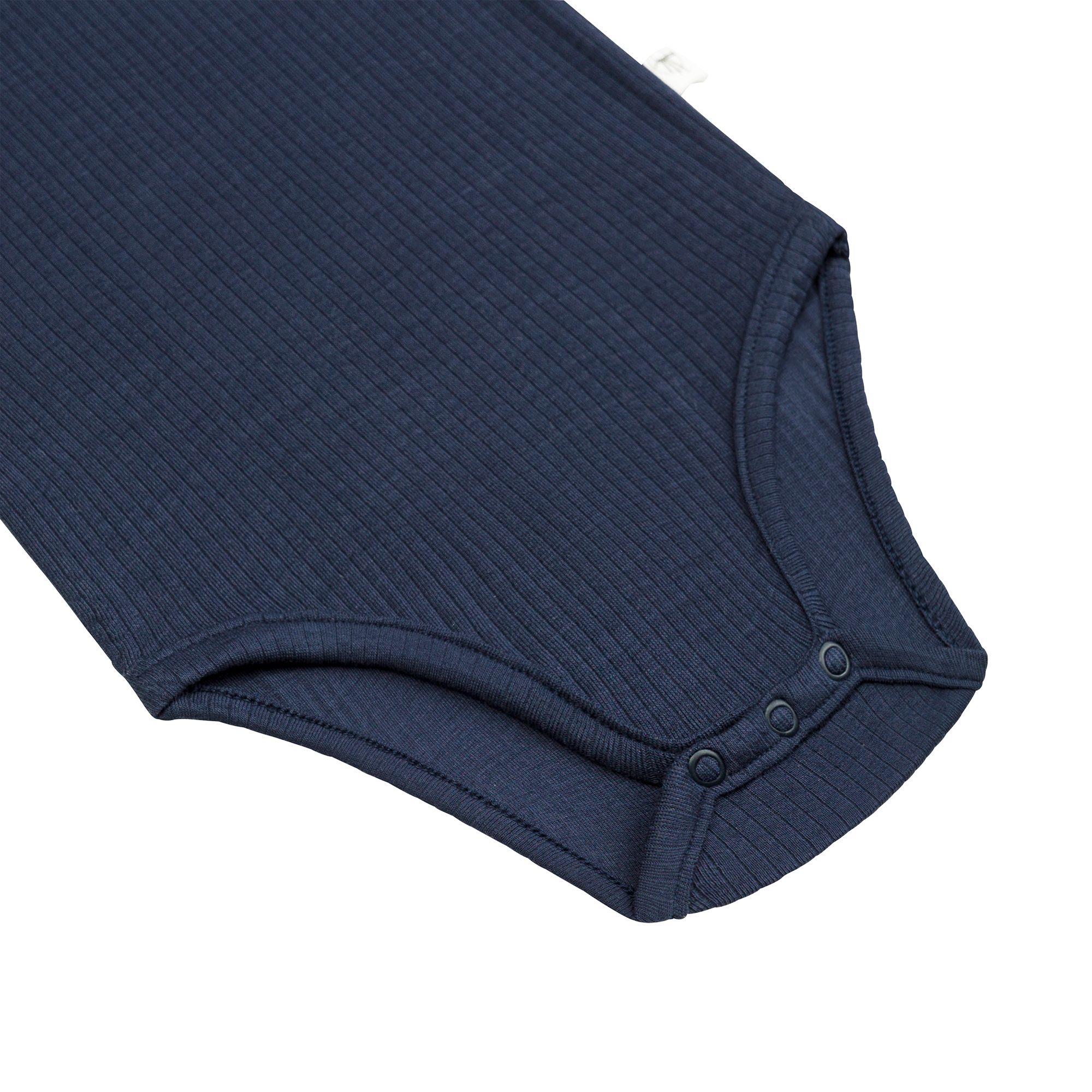 Baby Body Langarm - gerippt, Blau