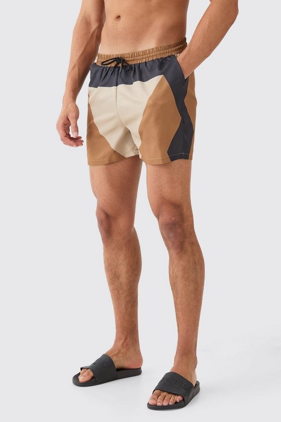 Kurze Colorblock Badehose