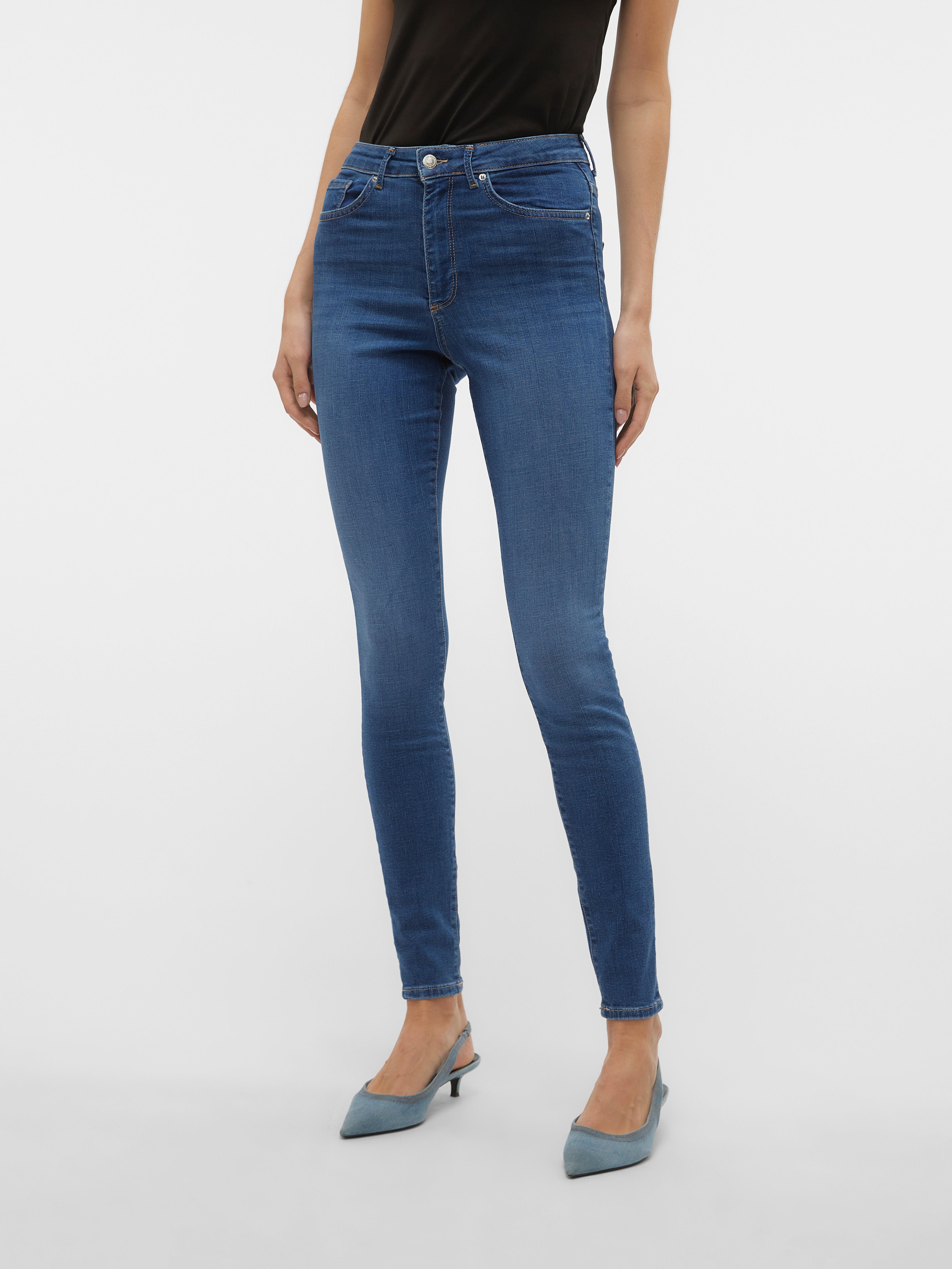 VMSOPHIA Hohe Taille Skinny Fit Jeans