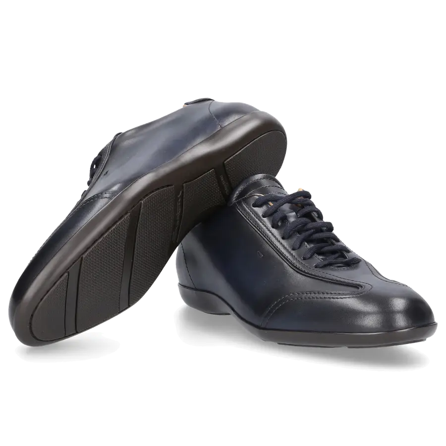 Santoni - Sneaker low AMG Kalbsleder - blau