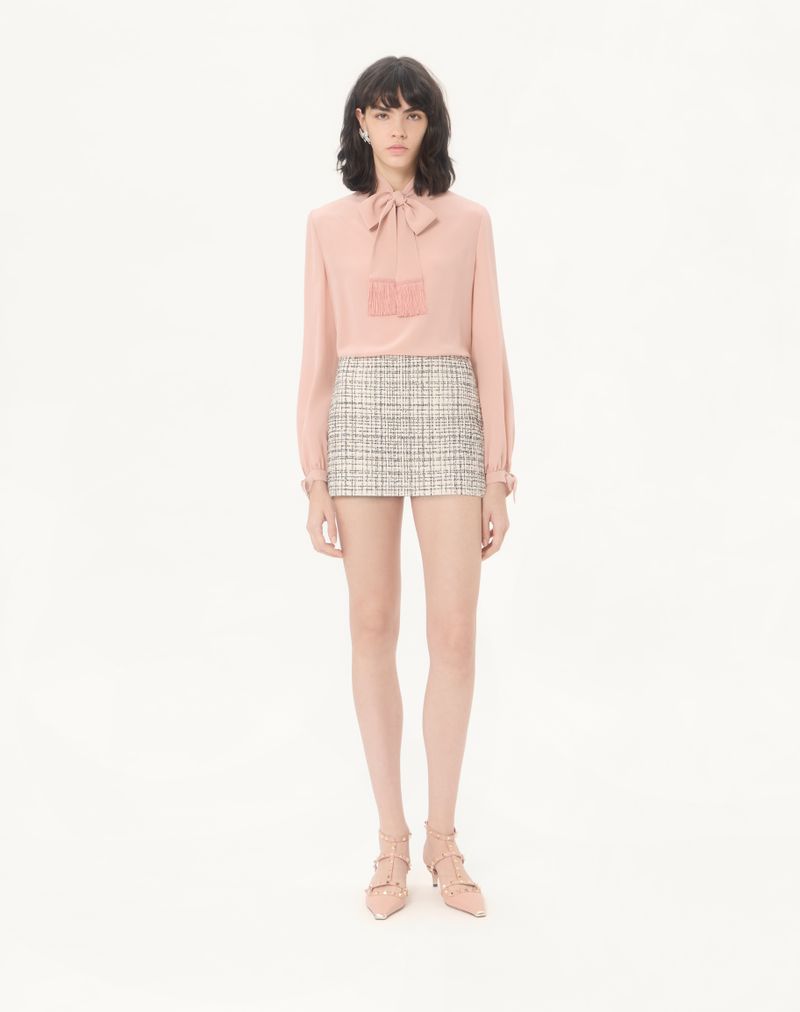 Topo em crepe de chine