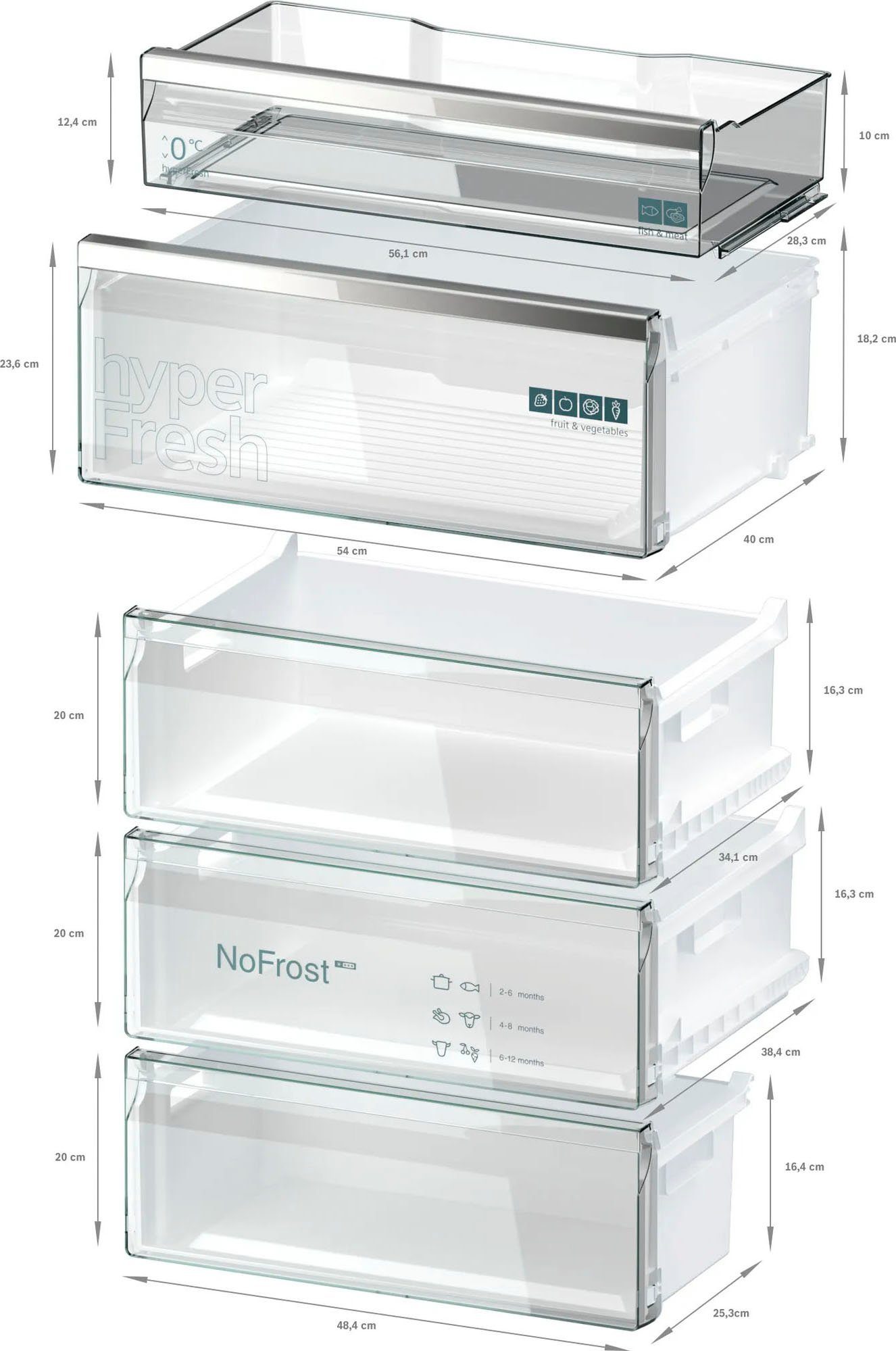 SIEMENS Kühl-/Gefrierkombination iQ500 KG49NAXCF, 203 cm hoch, 70 cm breit