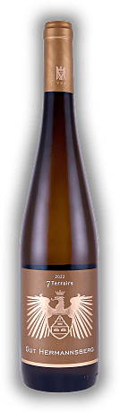 Gut Hermannsberg, 7 Terroirs Riesling, VDP.Gutswein, trocken, 2022, Nahe  Gut Hermannsberg, 7 Terroirs Riesling, VDP.Gutswein, trocken, 2022, Nahe   Jahrgang 2022 - 0,75	 Liter - Vol 11,0%