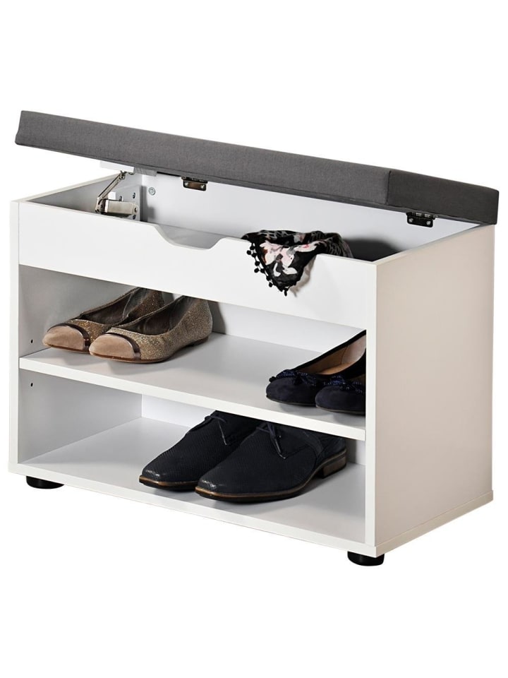 Kesper Schuhregal mit Sitzfläche in weiß günstig kaufen onesize