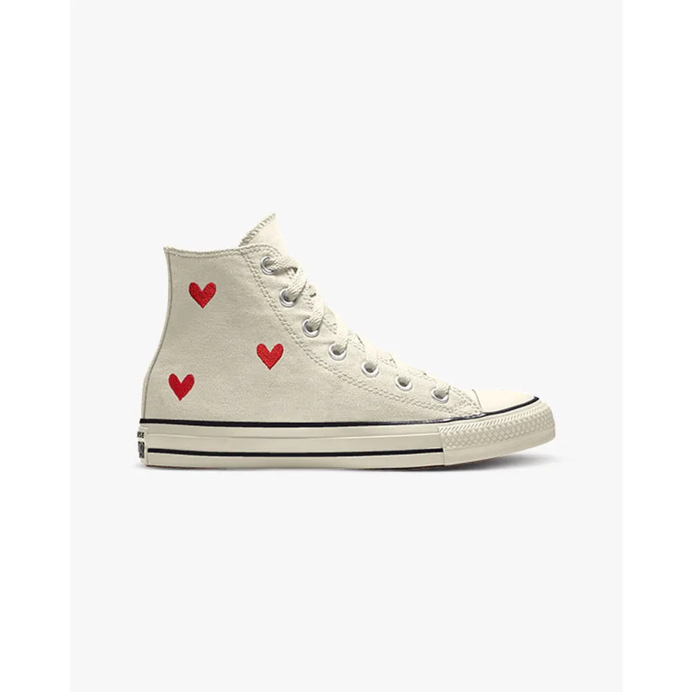Converse Custom Chuck Taylor All Star Embroidery By You 163038CHO23_EGRET_HEARTS_CO / weiss