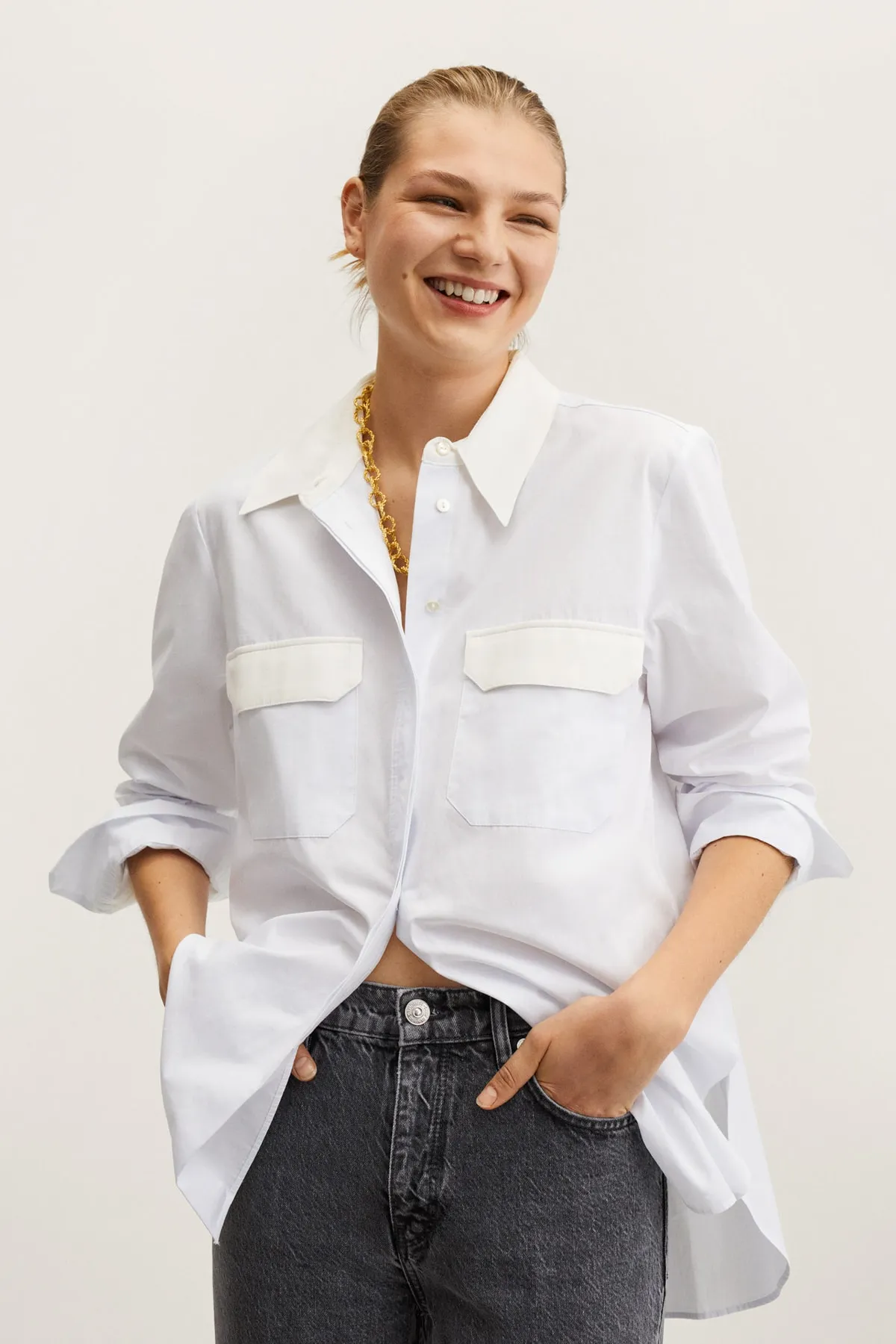 MANGO  Graue Damenjeans 27011119