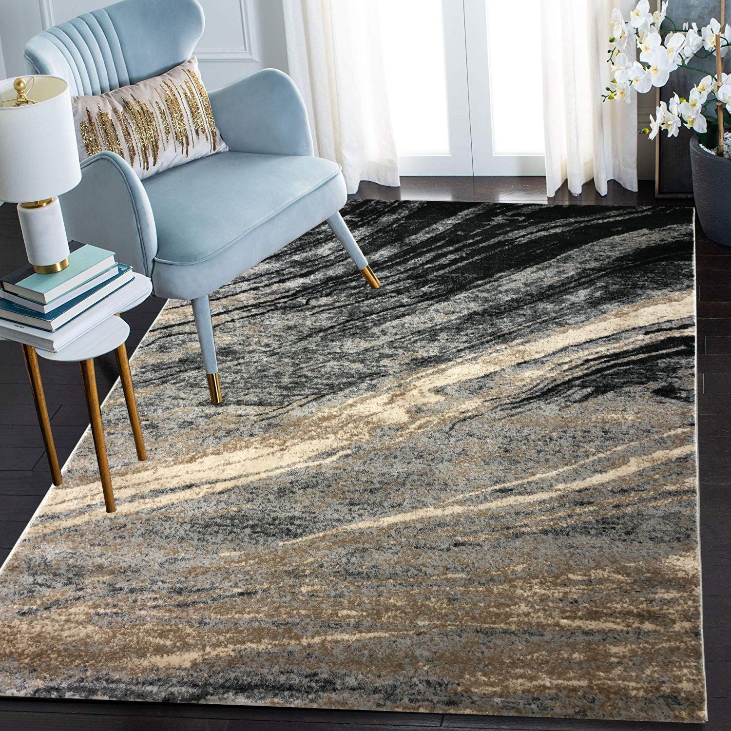 Hochflor-Teppich Hochwertiger Teppich Wohnnzimmer 2715-Braun, TEPPIA, Höhe: 150 mm, Wohnzimmerteppich Teppichläufer Rutschfest Küchenteppich