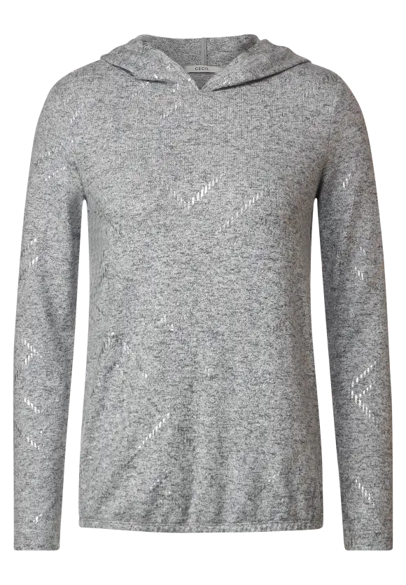 CECIL Hoodie Shirt mit Folienprint