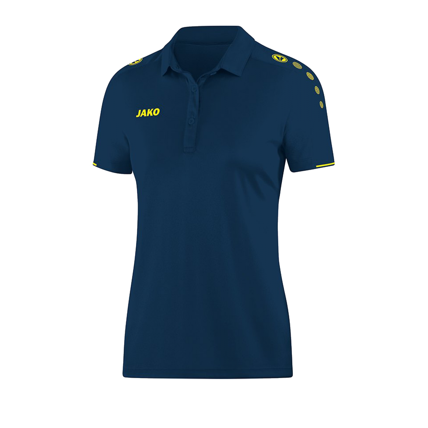 Jako Classico Poloshirt Damen Blau Gelb F42