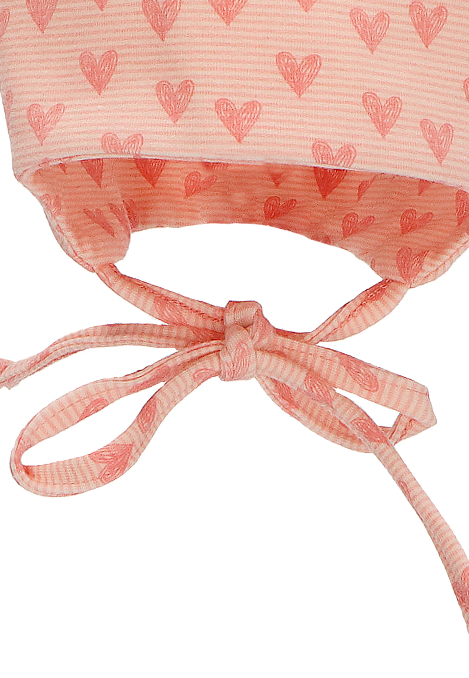 Beanie mit Herzen Print aus Jersey (Bio),Bindeband