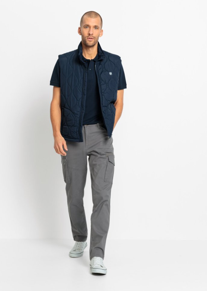 Slim Fit Stretch-Cargohose, Straight