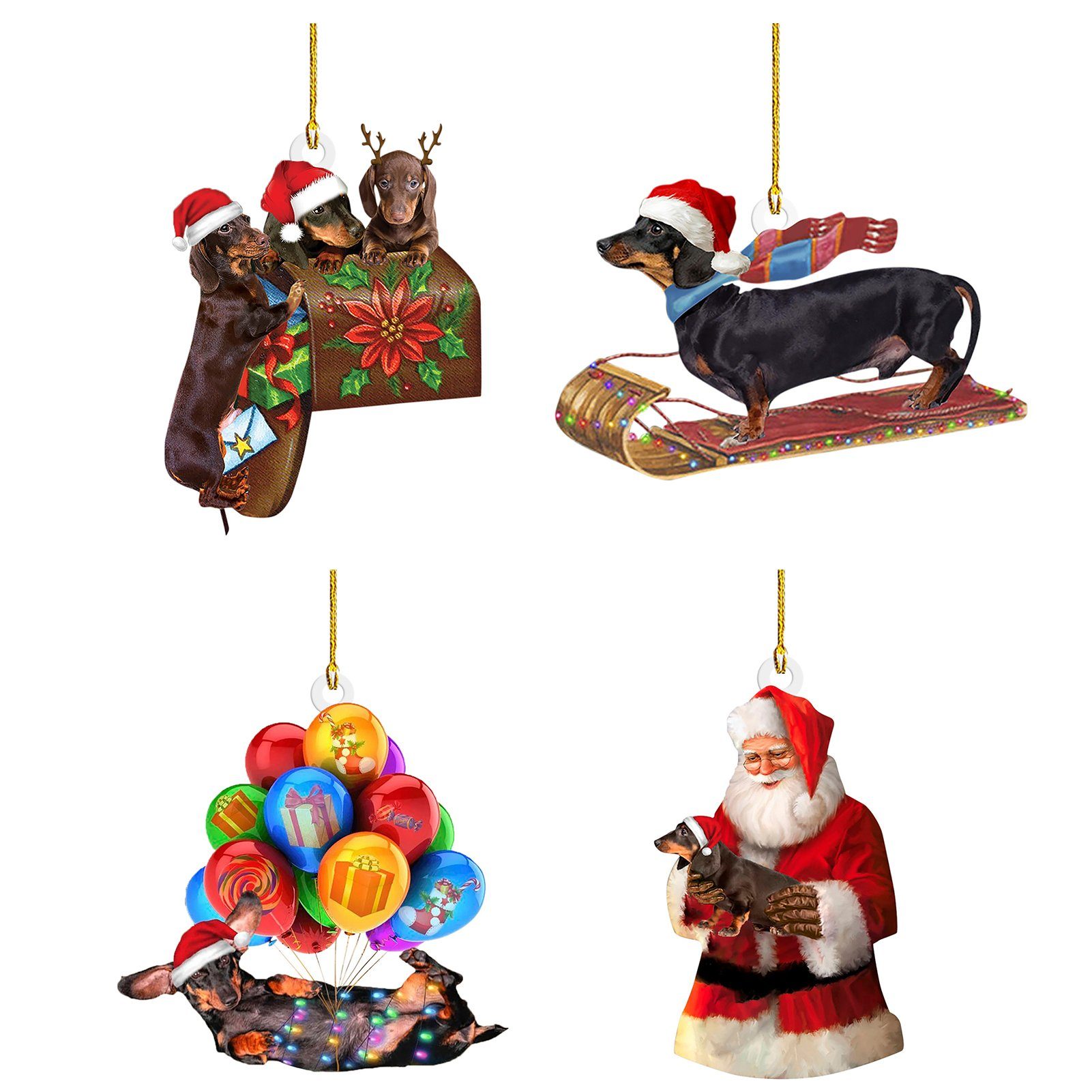 Rutaqian Christbaumschmuck Weihnachts-Anhänger Hängeornamente Weihnachtsanhänger Verzierung Deko