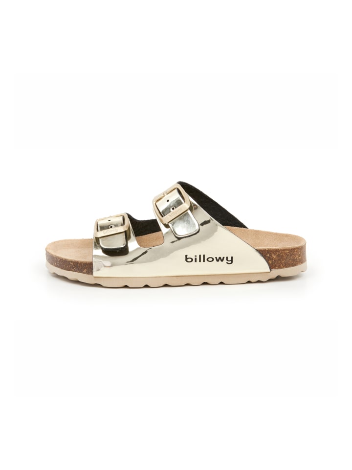 billowy Pantoletten  in gold günstig kaufen