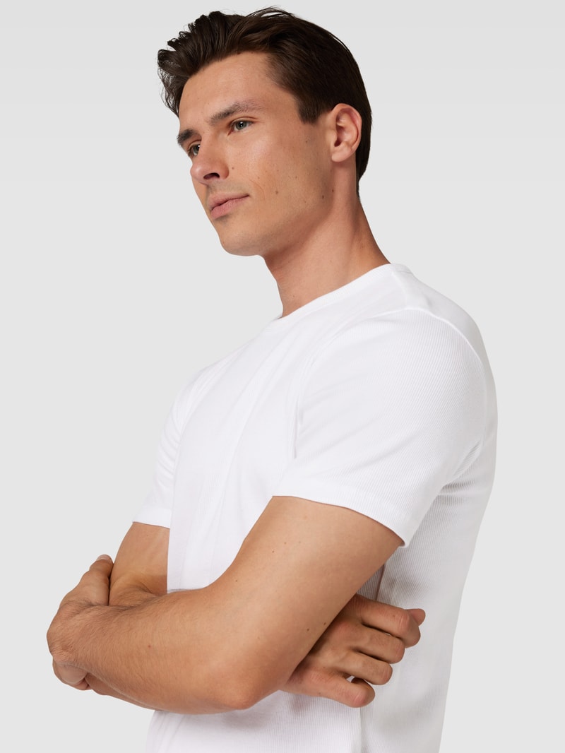 T-Shirt mit Rundhalsausschnitt in weiß