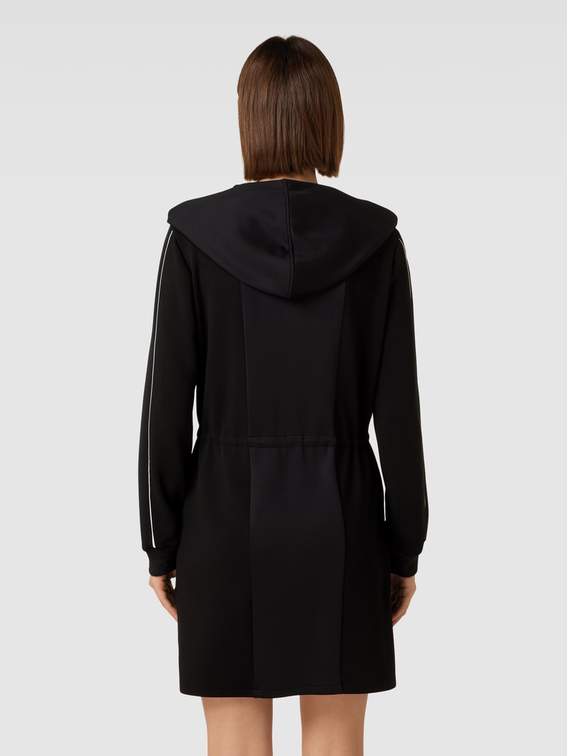 Sweatkleid mit Kapuze in black