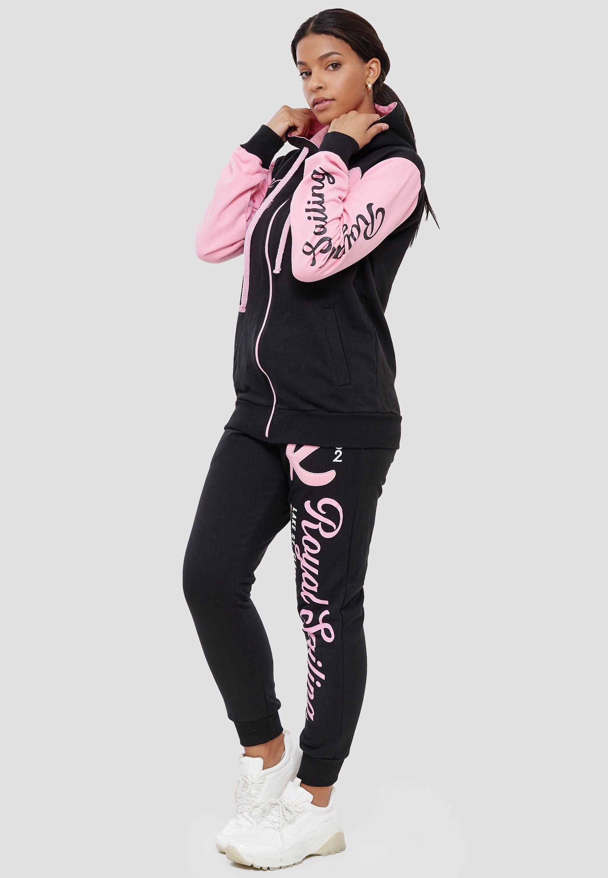 John Kayna Jogginganzug Damen Jogginganzug Trainingsanzug Frauen Sportanzug Streetwear Hoodie (Sportanzug Jogger Trainingsanzug, 2-tlg), Fitness Freizeit Casual