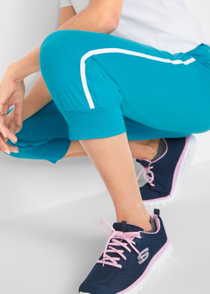 Jogginghose aus Baumwolle (2er Pack), Capri-Länge
