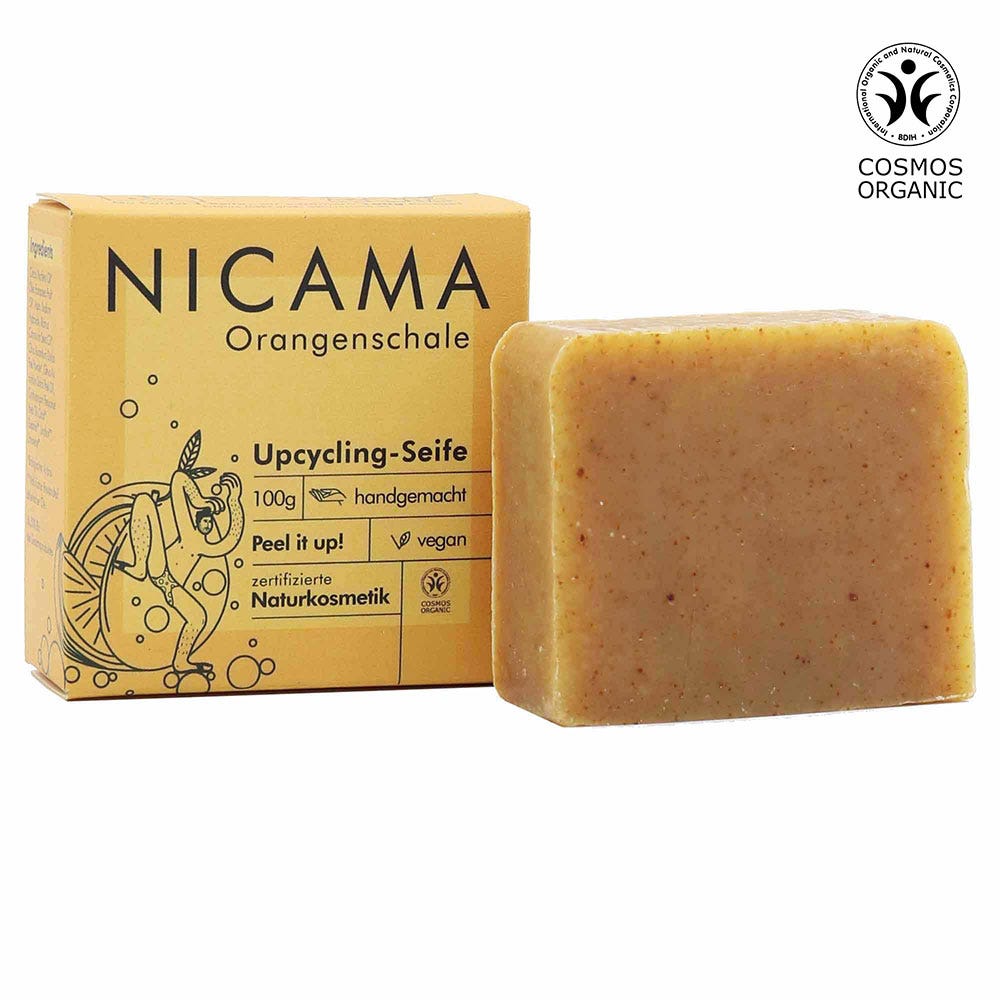 Nicama Upcyclingseife Orangenschale 100 g