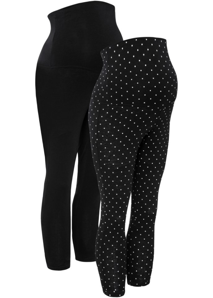 Umstands-Caprileggings (2er Pack) mit Bio-Baumwolle