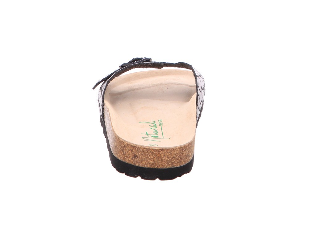 NATURAL SENSE Klassische Sandalen schwarz Tieffußbett-bis30mm
