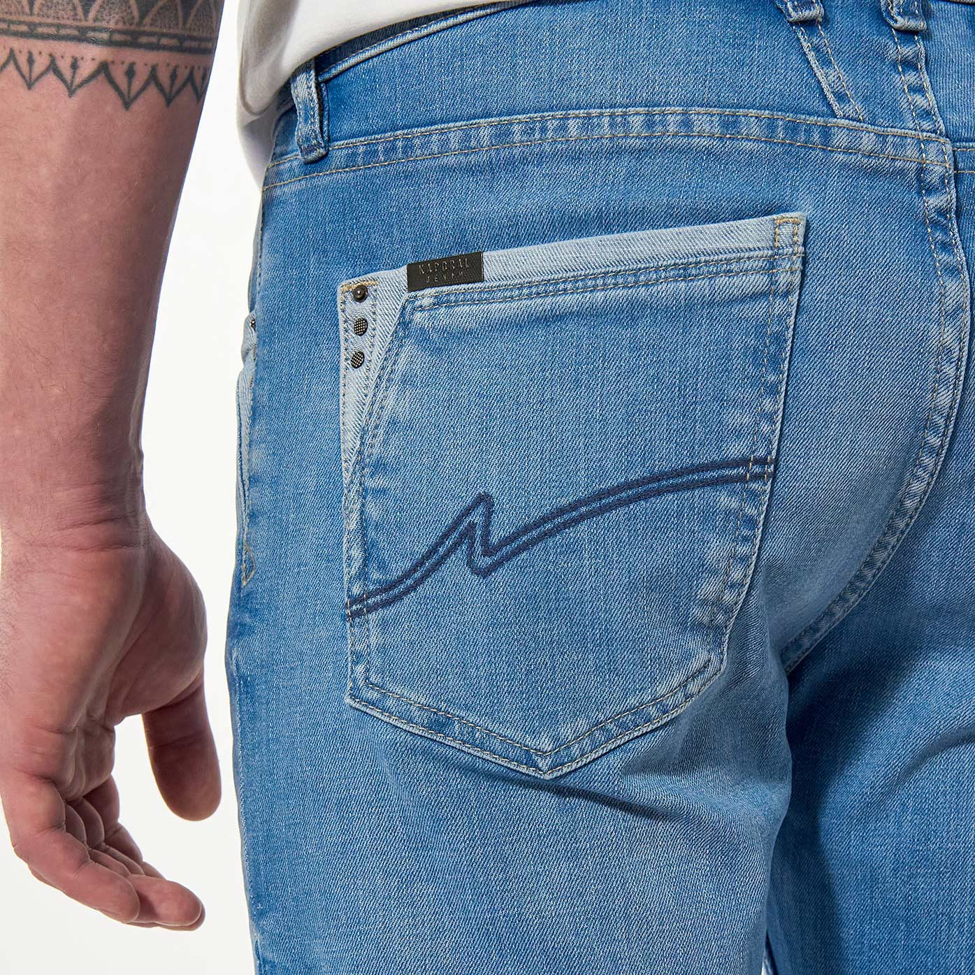 IKENA  Jean slim bleu clair Homme