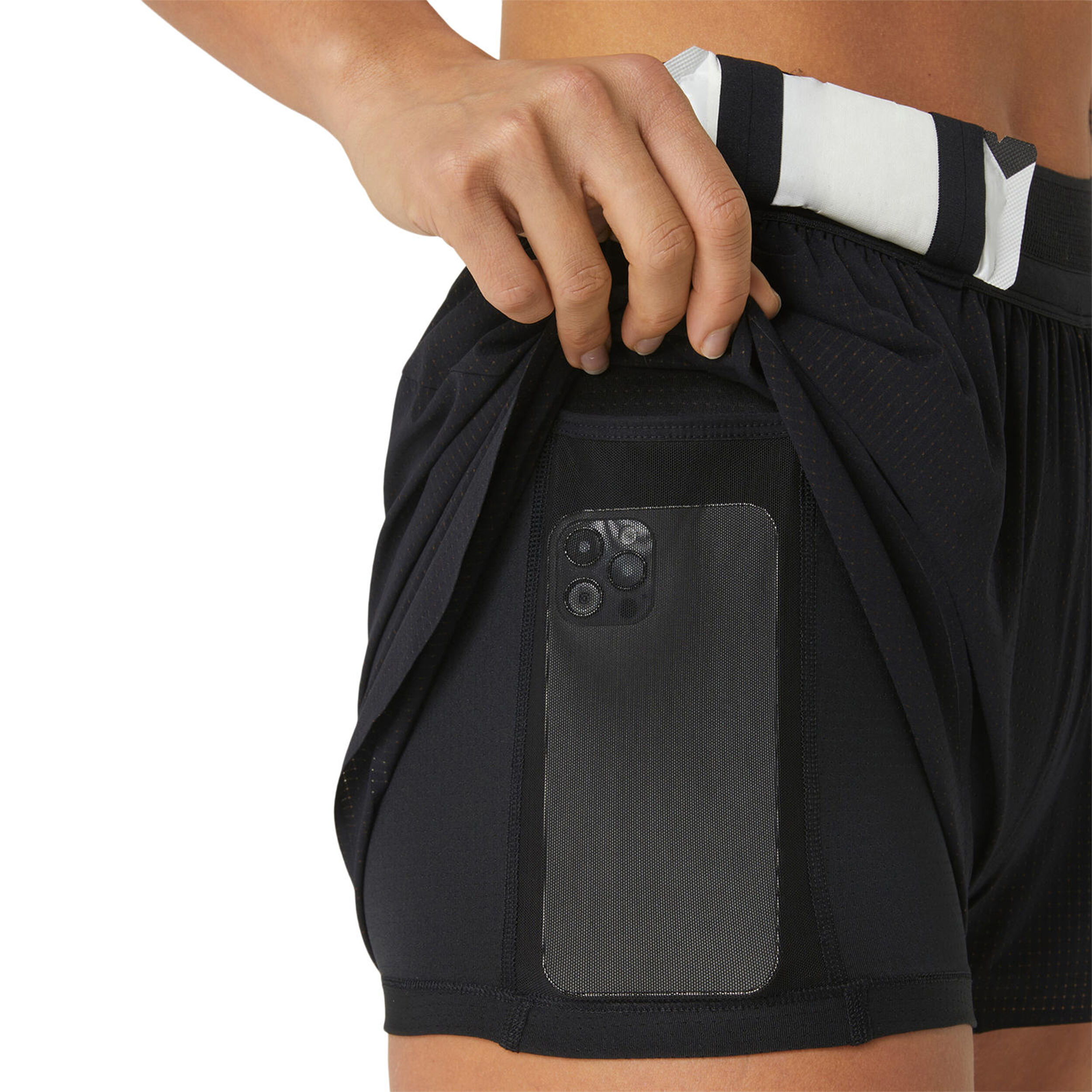 Metarun Split Laufshorts Damen - Schwarz