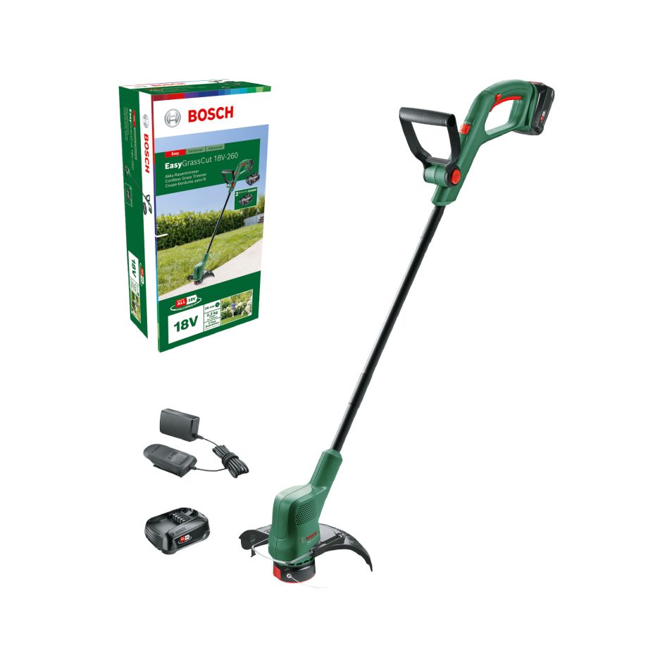 Bosch Green 06008C1C05 EasyGrassCut 18V-260 akkus szegélynyíró 2x 2,0 Ah akkumulátorral és töltőállomással AL1810CV