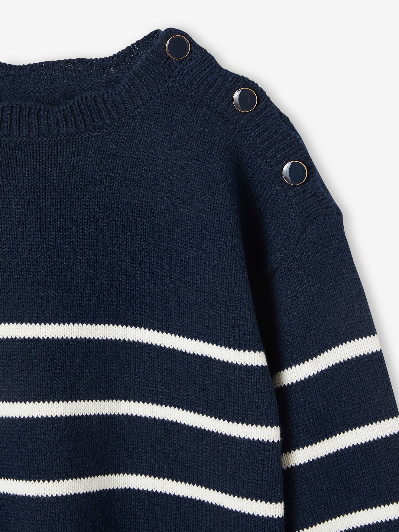 Vertbaudet Mädchen Ringelpullover - pudrig rosa
