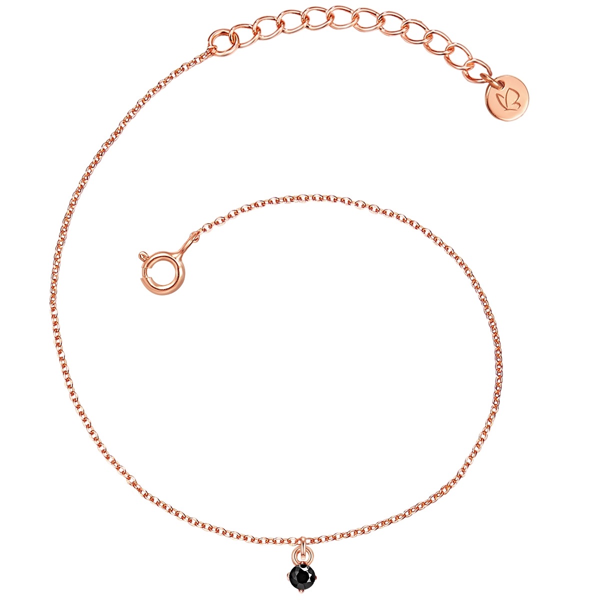 Armband Sterling Silber Spinell in Roségold