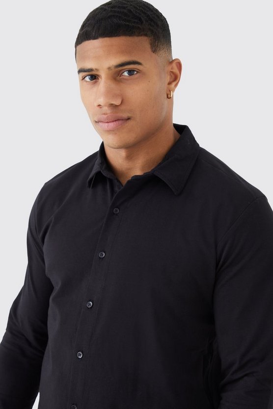 Langärmliges Jersey-Hemd