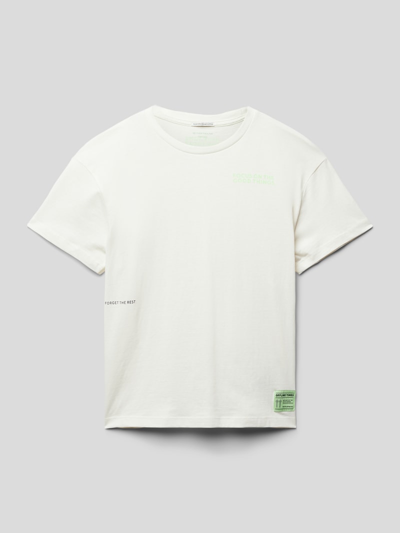 T-Shirt mit Statement-Print in offwhite