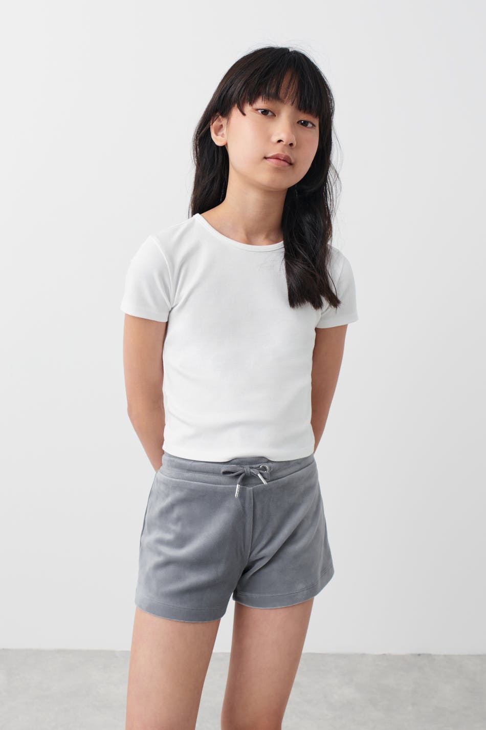 Y velour shorts
