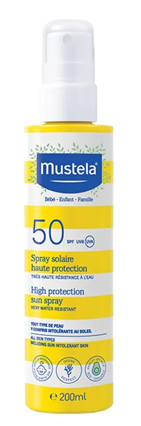 „Mustela Sun“ apsauginis purškiklis nuo saulės SPF 50