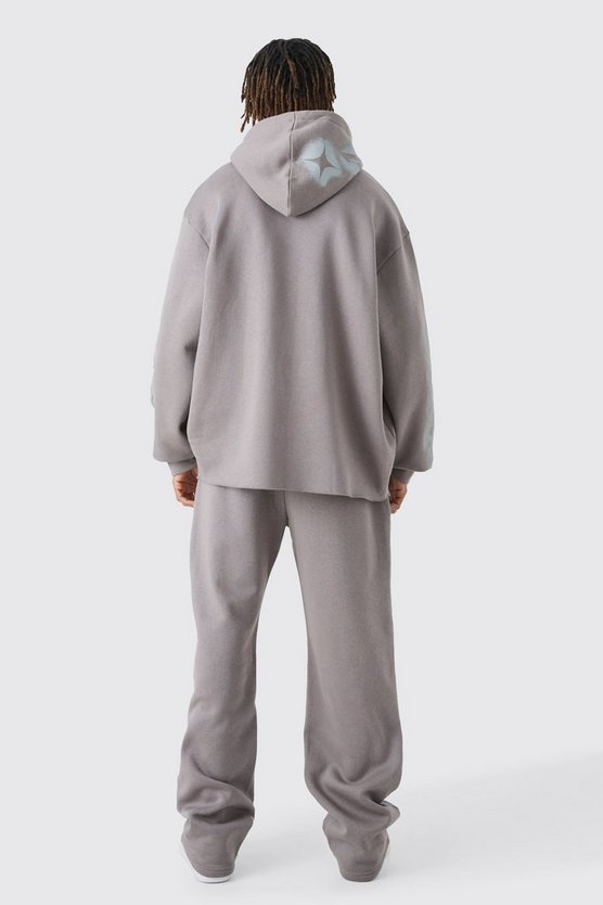Tall Oversize Hoodie mit Graffiti-Print