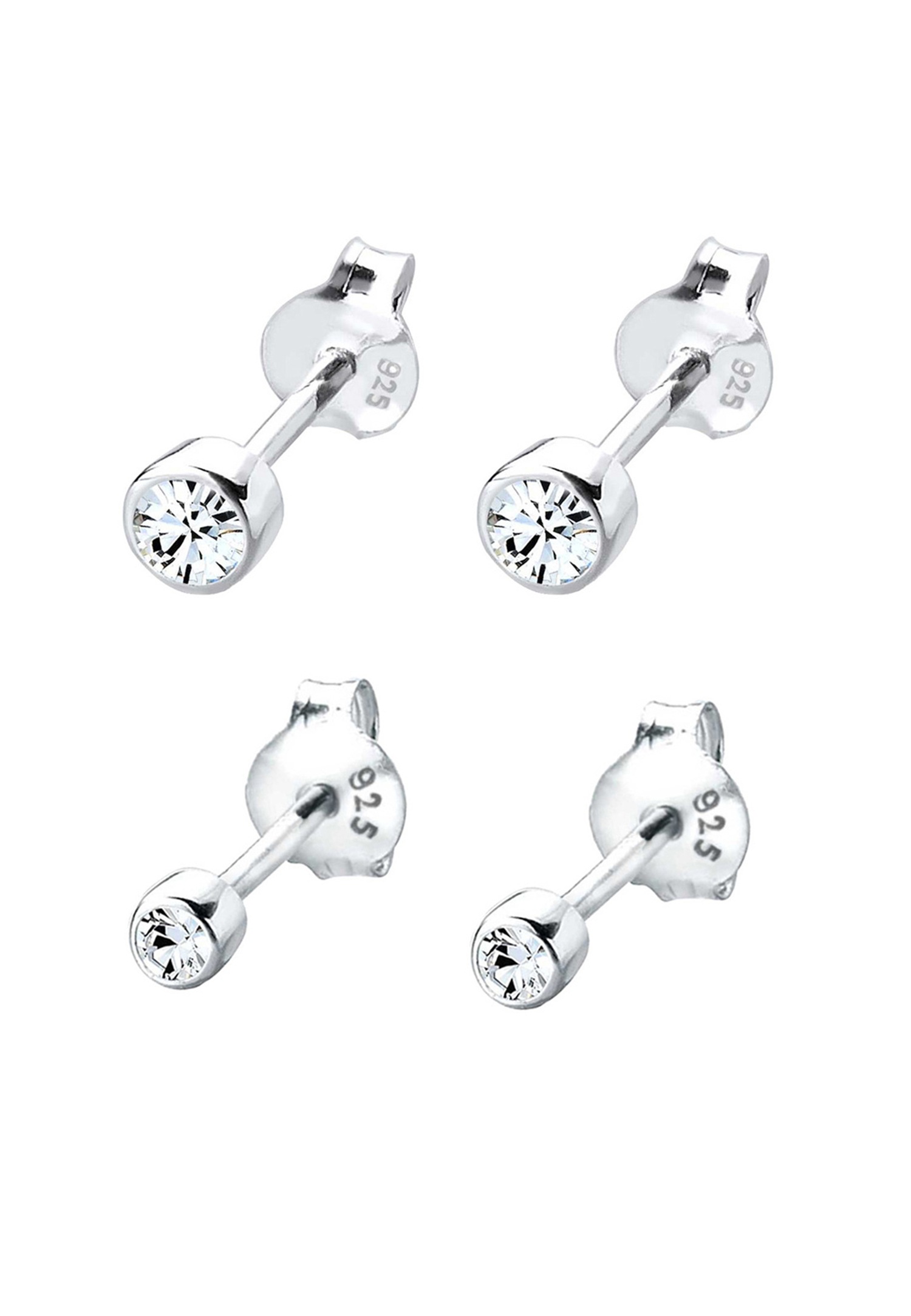 Elli Ohrringe Basic Set Kristalle Filigran 925 Silber