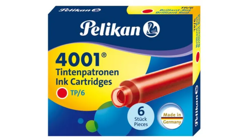 Pelikan Tintenpatrone 4001® rot 6 Stück