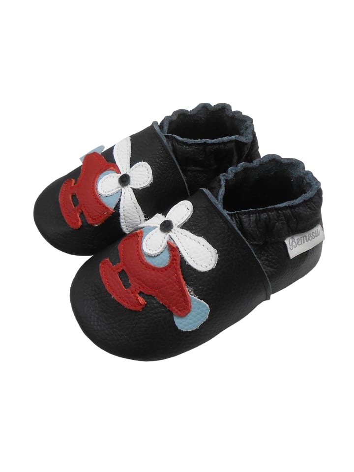 Yalion Leder-Krabbelschuhe 
