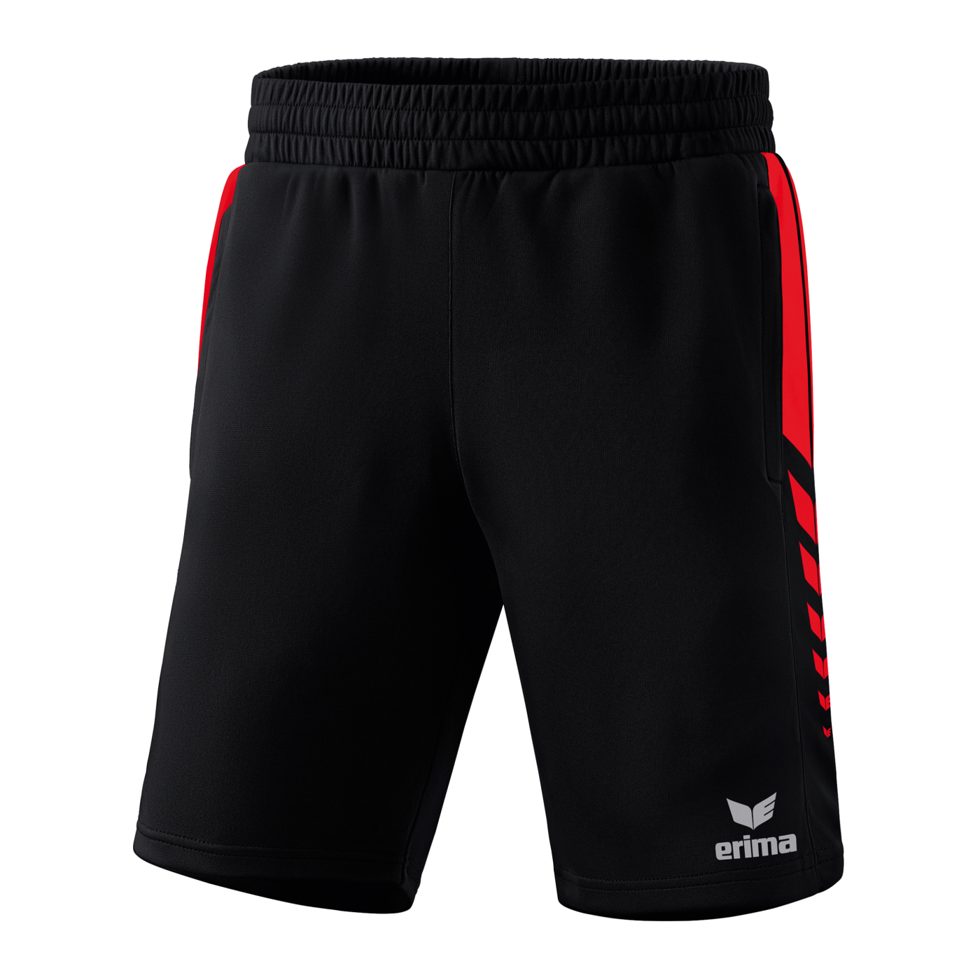 Erima Six Wings Worker Short Kids Schwarz Rot
