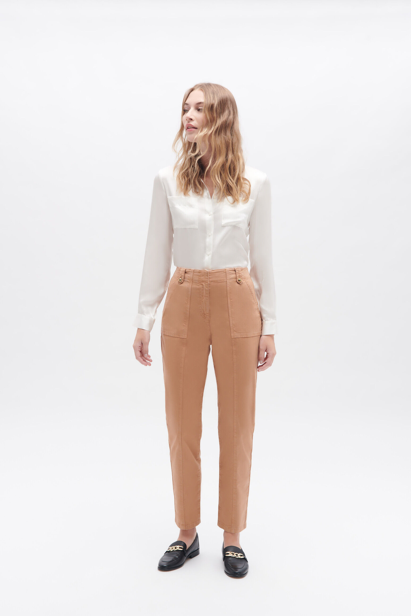 Pantalon stuart camel femme