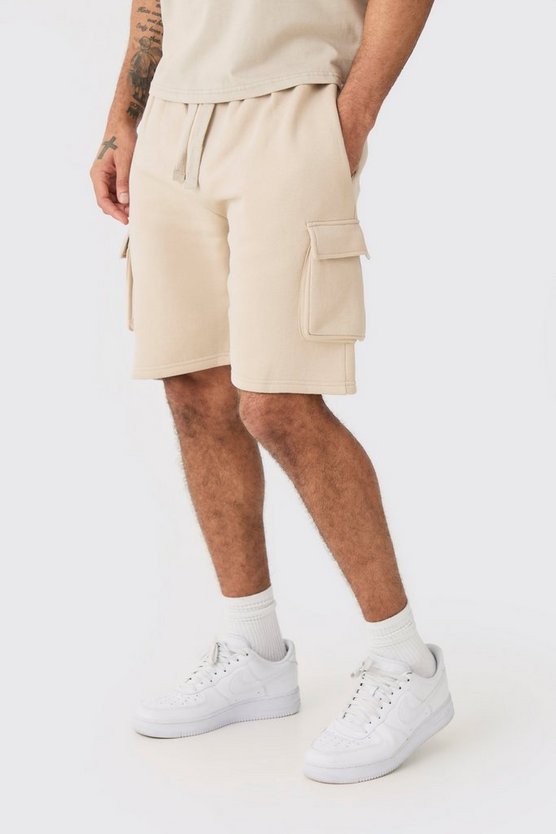 Lockere Jersey Cargo-Shorts