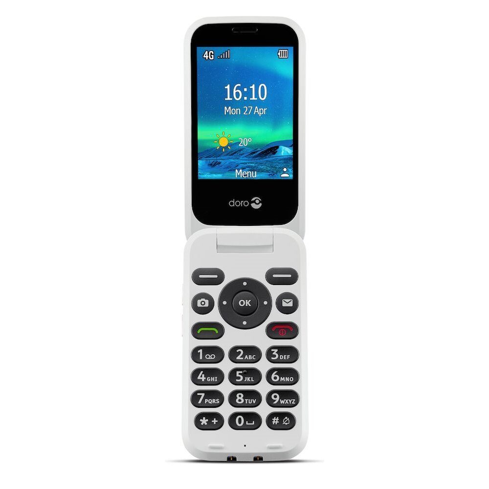 Doro 6880 schwarz Seniorenhandy (7,11 cm/2.8 Zoll, 128 GB Speicherplatz, 2 MP Kamera, Notruftaste auf der Rückseite, hörgerätekompatibel)